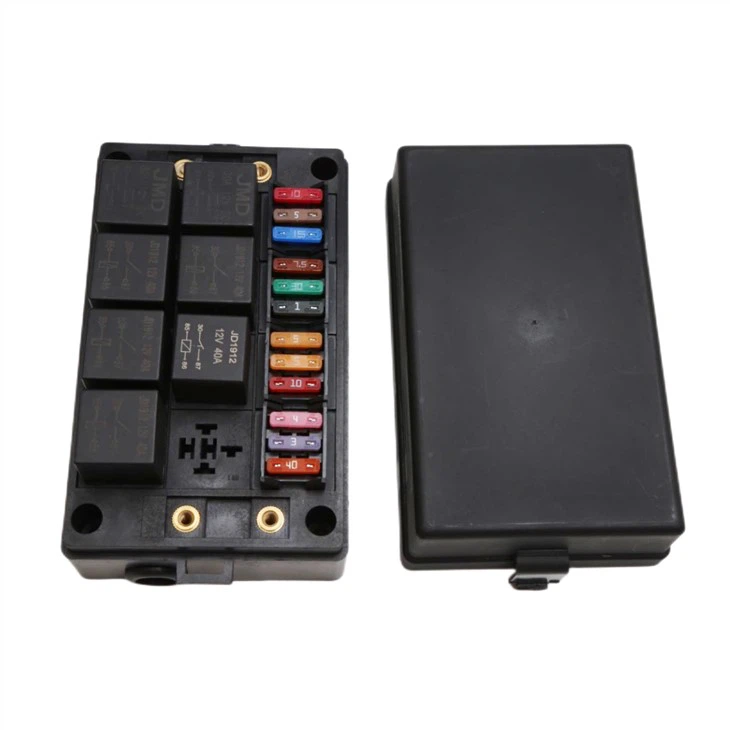 Fuse Relay Box With 12 Slots Fuse Holder 8 Slots Relay Panel